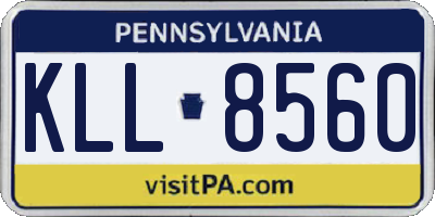 PA license plate KLL8560