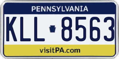PA license plate KLL8563