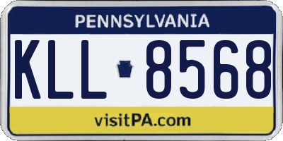 PA license plate KLL8568