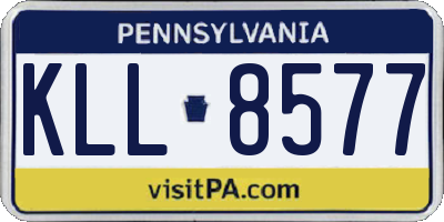 PA license plate KLL8577