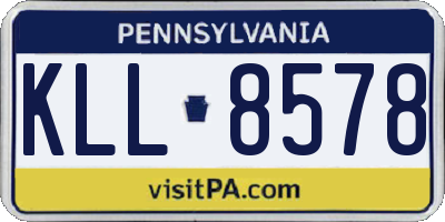 PA license plate KLL8578