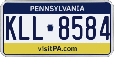 PA license plate KLL8584