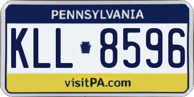 PA license plate KLL8596