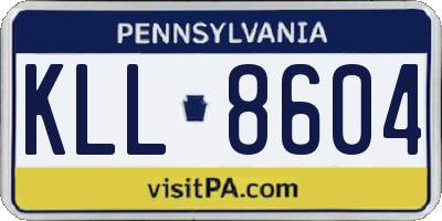 PA license plate KLL8604