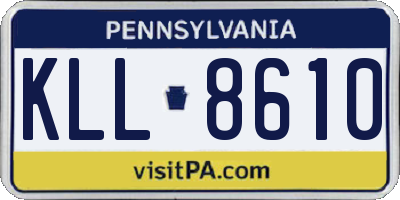 PA license plate KLL8610
