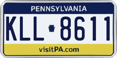 PA license plate KLL8611