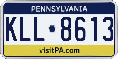 PA license plate KLL8613