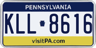 PA license plate KLL8616