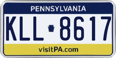 PA license plate KLL8617