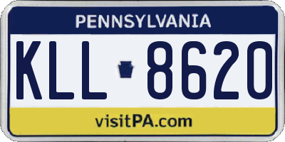 PA license plate KLL8620