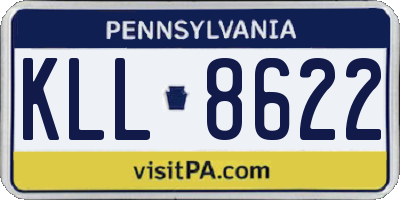 PA license plate KLL8622
