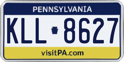 PA license plate KLL8627