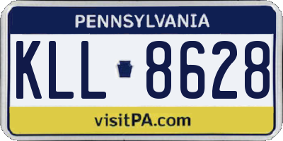 PA license plate KLL8628