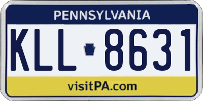 PA license plate KLL8631