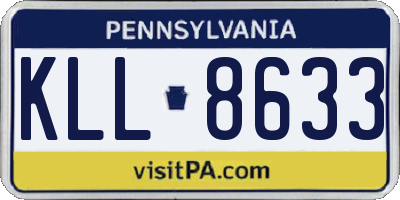 PA license plate KLL8633