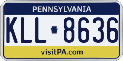 PA license plate KLL8636