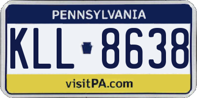 PA license plate KLL8638