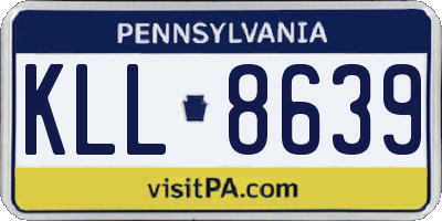 PA license plate KLL8639