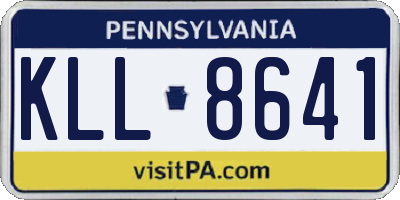 PA license plate KLL8641