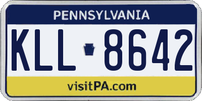 PA license plate KLL8642