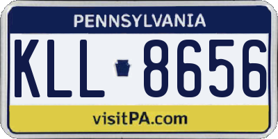 PA license plate KLL8656