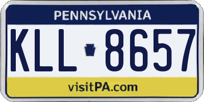 PA license plate KLL8657