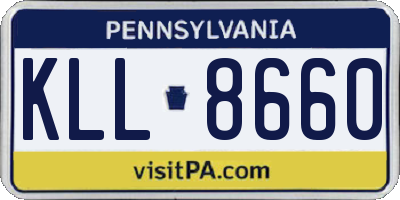 PA license plate KLL8660