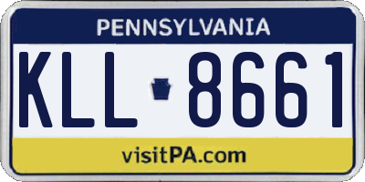 PA license plate KLL8661