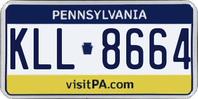 PA license plate KLL8664
