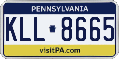 PA license plate KLL8665