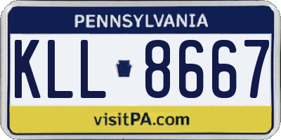 PA license plate KLL8667