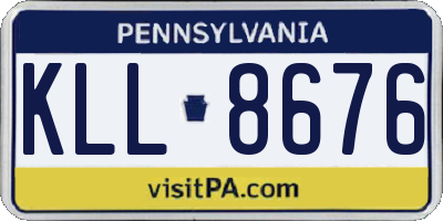 PA license plate KLL8676