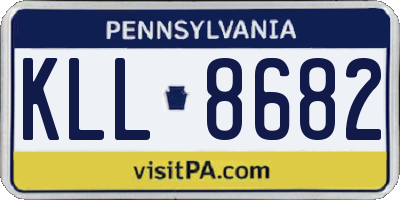 PA license plate KLL8682