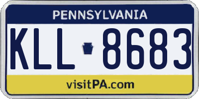PA license plate KLL8683