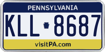 PA license plate KLL8687
