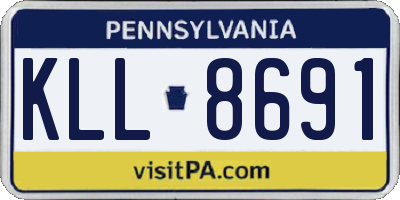 PA license plate KLL8691