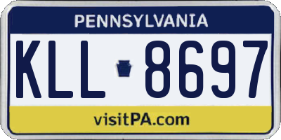PA license plate KLL8697