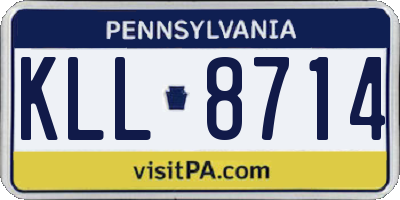 PA license plate KLL8714