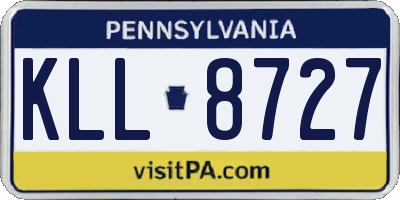 PA license plate KLL8727