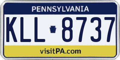 PA license plate KLL8737