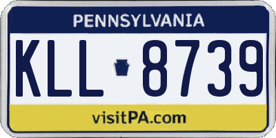 PA license plate KLL8739