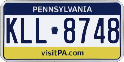 PA license plate KLL8748