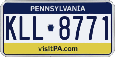 PA license plate KLL8771