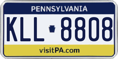 PA license plate KLL8808