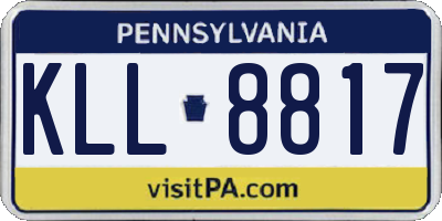 PA license plate KLL8817