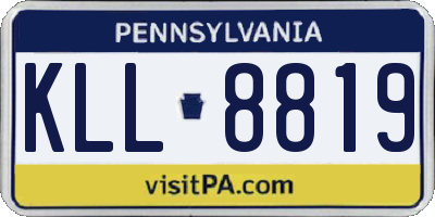 PA license plate KLL8819
