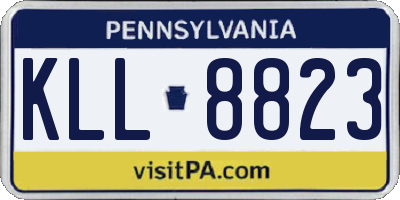 PA license plate KLL8823