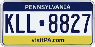 PA license plate KLL8827