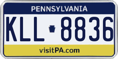 PA license plate KLL8836