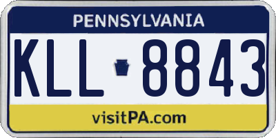 PA license plate KLL8843